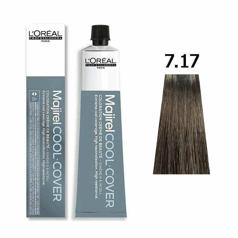 Loreal Majirel Cool Cover Farba do włosów - 7.17 Blond popielato-metaliczny, chłodne odcienie 50ml