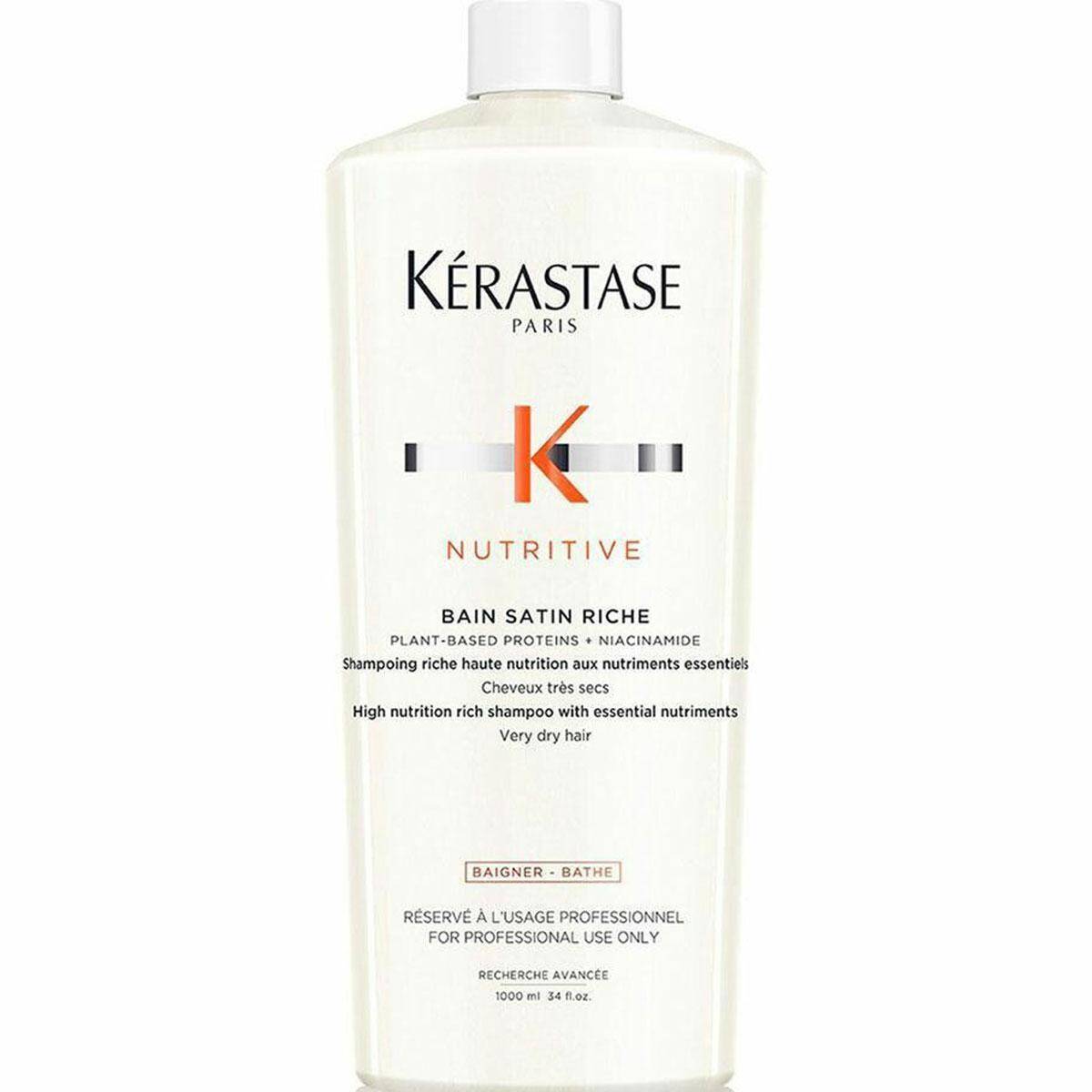 Kerastase Nutritive Satin Riche Kąpiel Szampon odżywczy do włosów grubych 1000ml