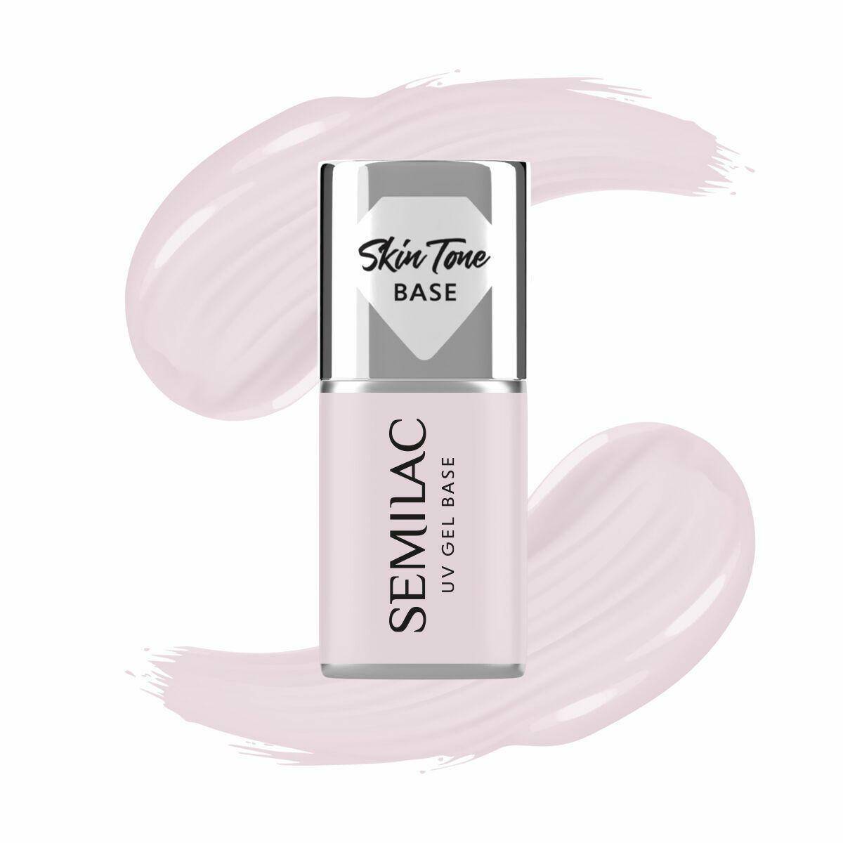 Semilac Baza do lakierów hybrydowych Skin Tone Cover Base Natural Pink 7ml