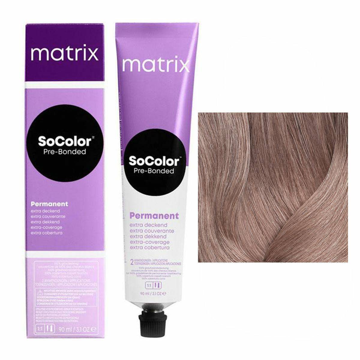 Matrix SoColor Pre-Bonded Extra Coverage 509AV Jasny blond szary fiolet, trwała koloryzacja 90ml