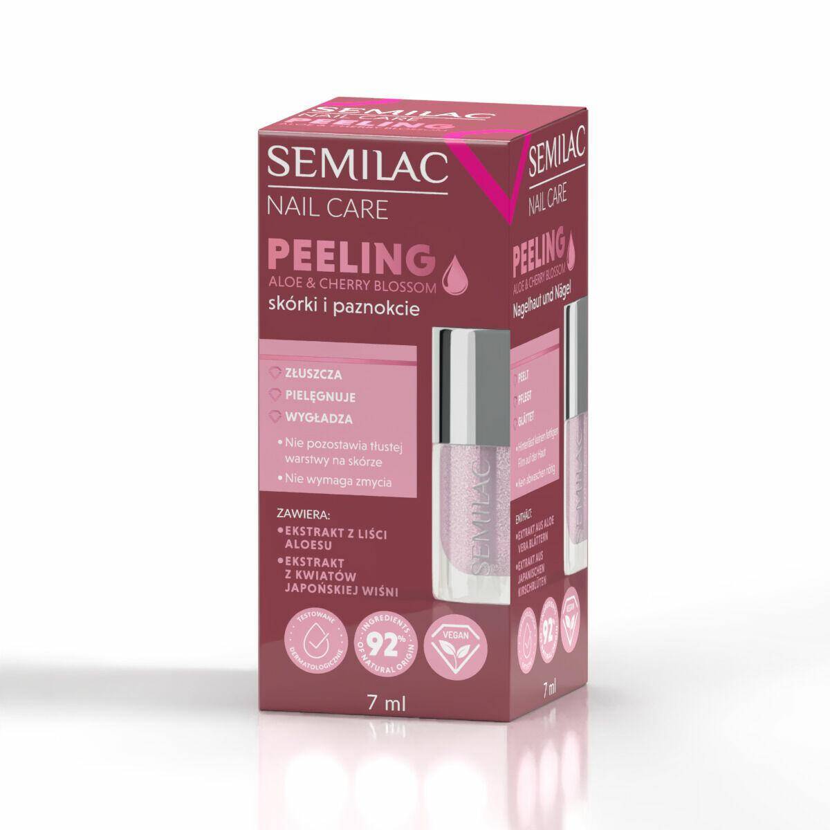 Semilac Peeling do skórek i paznokci Aloe & Cherry Blossom 7ml
