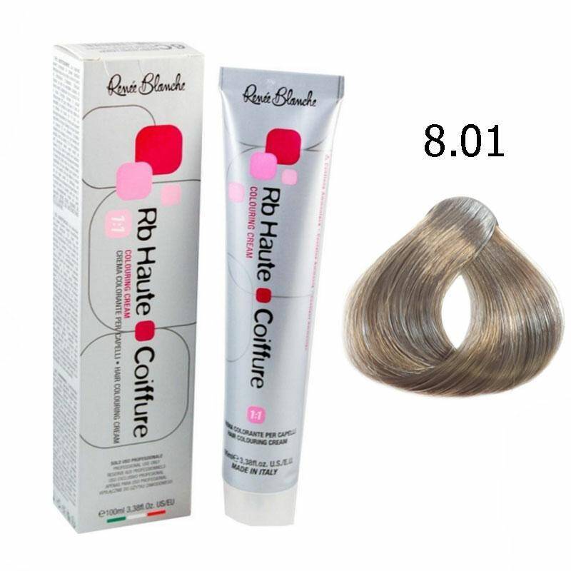 Renee Blanche Haute Coiffure Farba do w łosów - 8.01 Naturalny Popielaty jasny blond, trwała koloryzacja 100ml