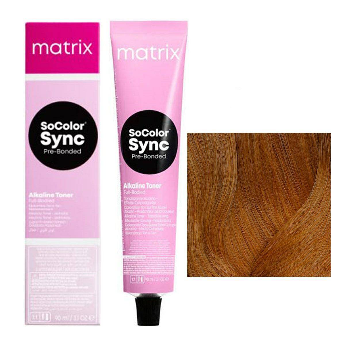 Matrix SoColor Sync Pre-Bonded Farba do włosów - 6WN Ciemny blond ciepły naturalny, półtrwała koloryzacja ton w ton 90ml
