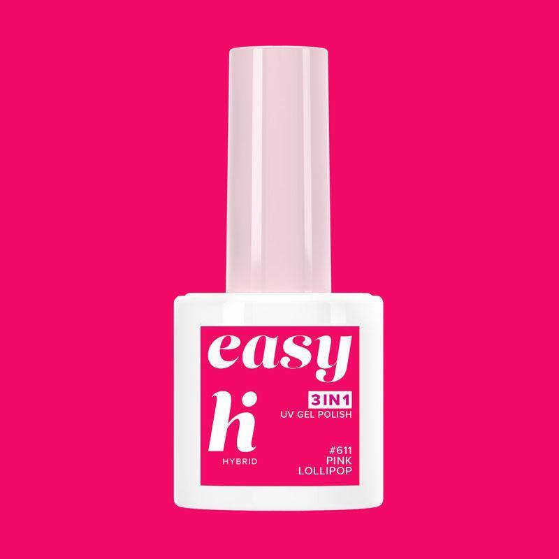 Hi hybrid Lakier hybrydowy EASY 3w1 - 611 Pink Lollipop 5ml