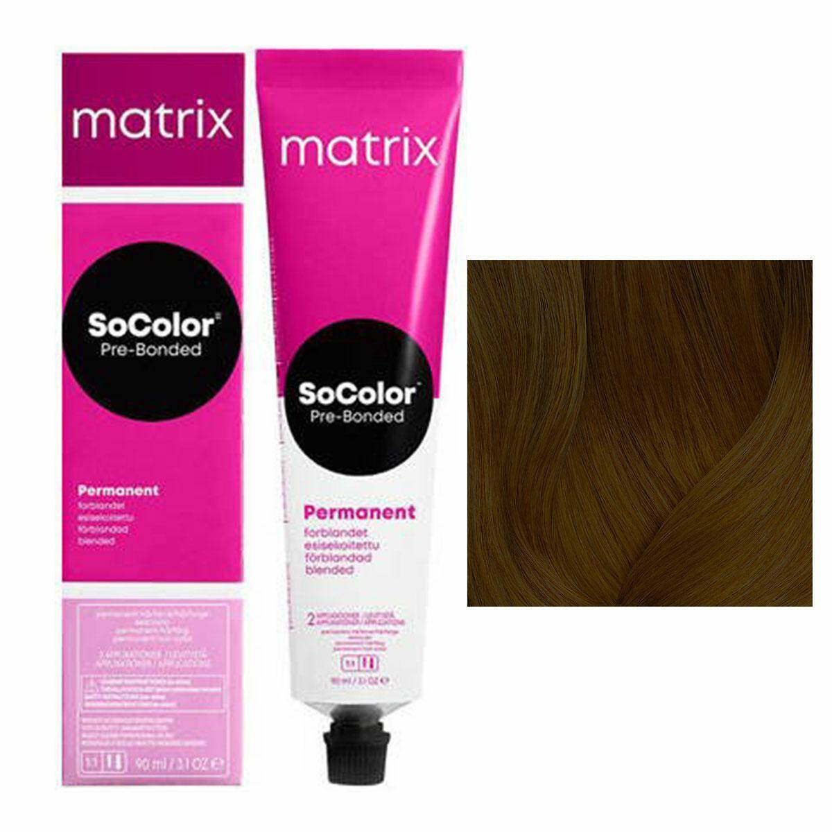 Matrix SoColor Pre-Bonded Farba do włosów - 4AA Głęboki popielaty średni brąz, trwała koloryzacja 90ml