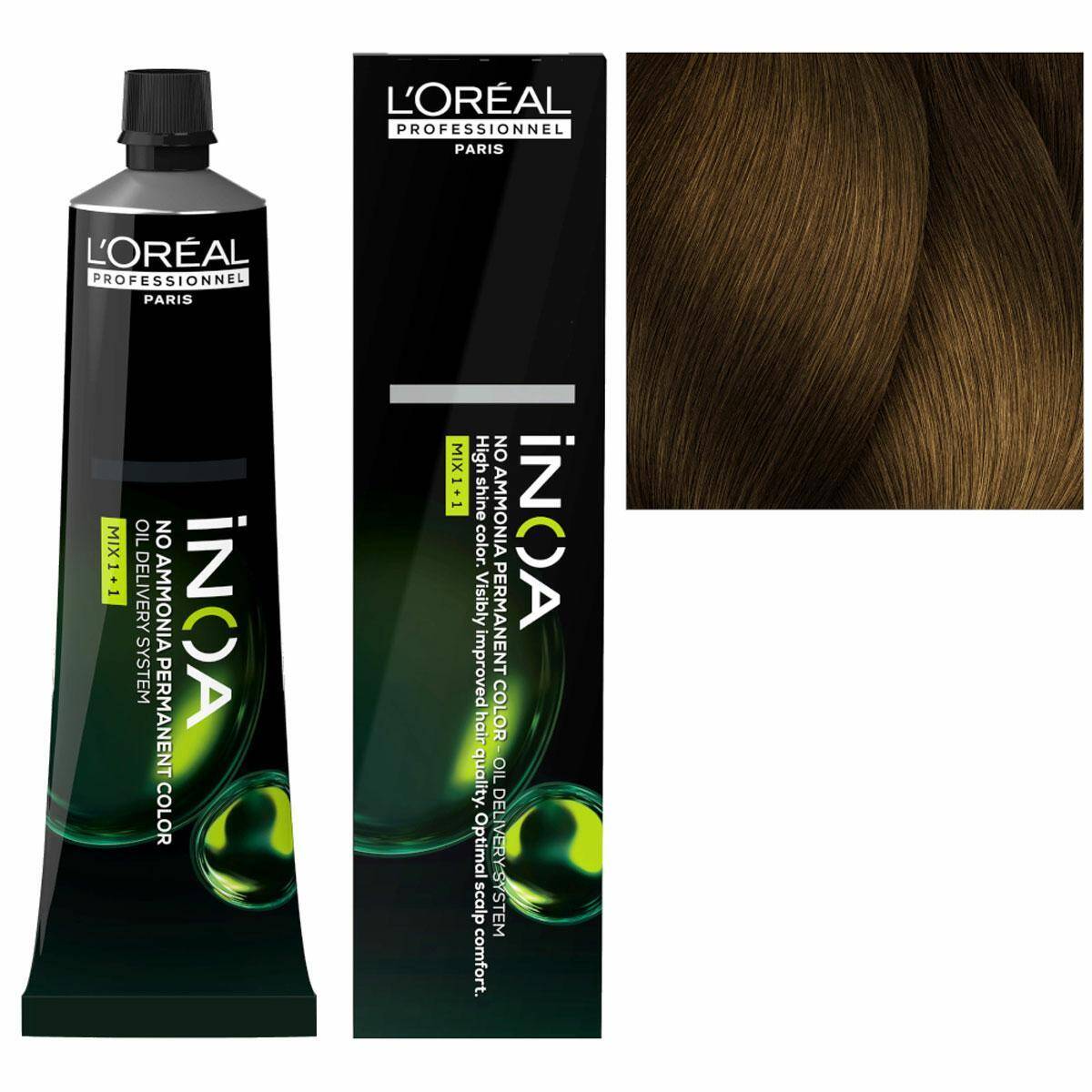 Loreal Inoa Farba do włosów bez amoniaku - 6.3 Ciemny blond złocisty 60g