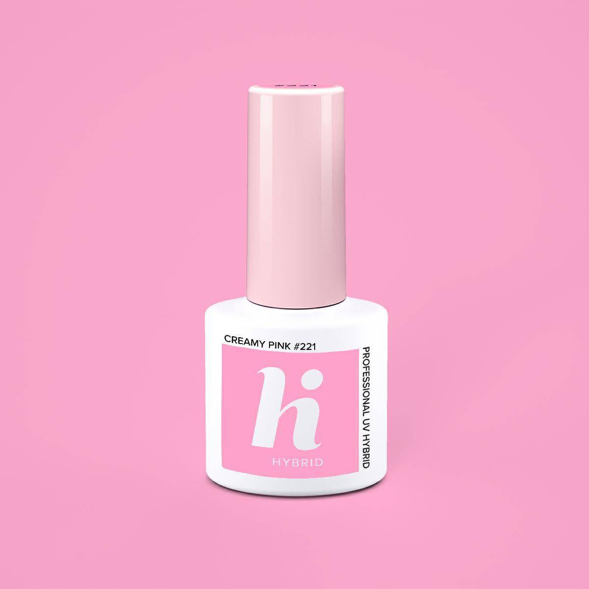 Hi hybrid Lakier hybrydowy - 221 Creamy Pink 5ml