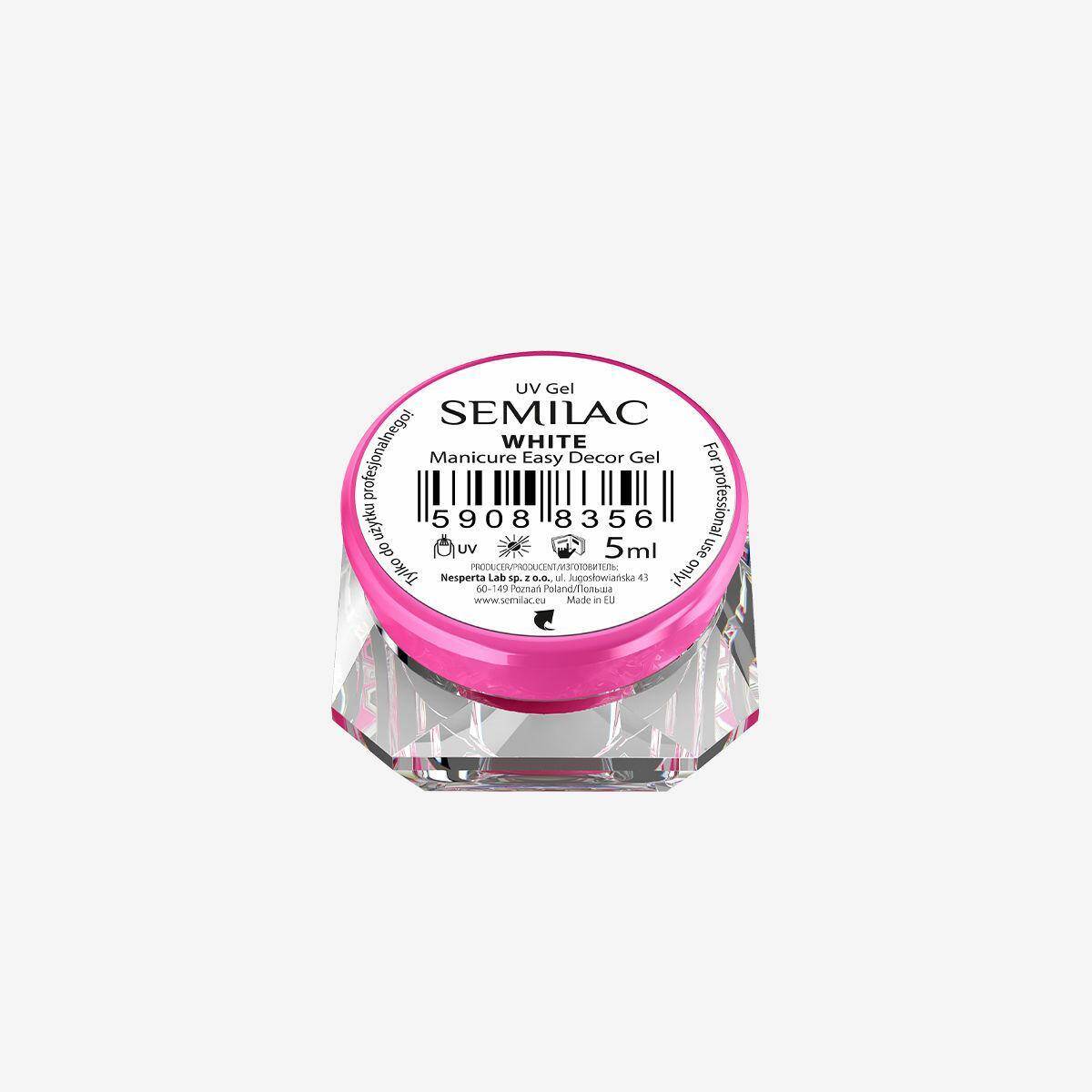 Semilac Manicure Easy Decor Gel White 5ml (Zdjęcie 1)