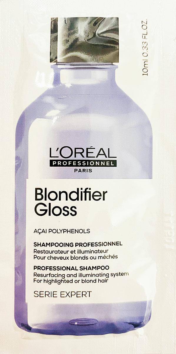 Loreal Blondifier Gloss Szampon rozświetlający odcienie blond 10ml (Zdjęcie 1)