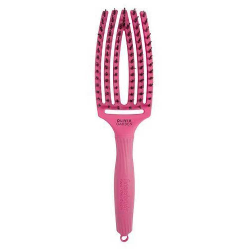 Olivia Garden Fingerbrush Blush, Szczotka do rozczesywania i masażu, włosie dzika - średnia