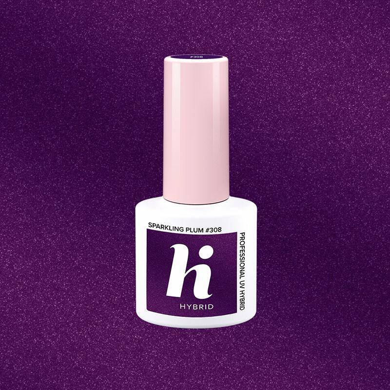 Hi hybrid Lakier hybrydowy - 308 Sparkli Lakier hybrydowy - 308 Sparkling Plum 5ml