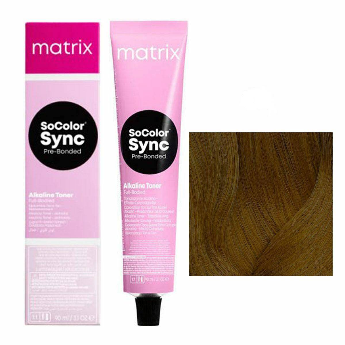 Matrix SoColor Sync Pre-Bonded Farba do włosów - 6A Ciemny blond popielaty, półtrwała koloryzacja ton w ton 90ml
