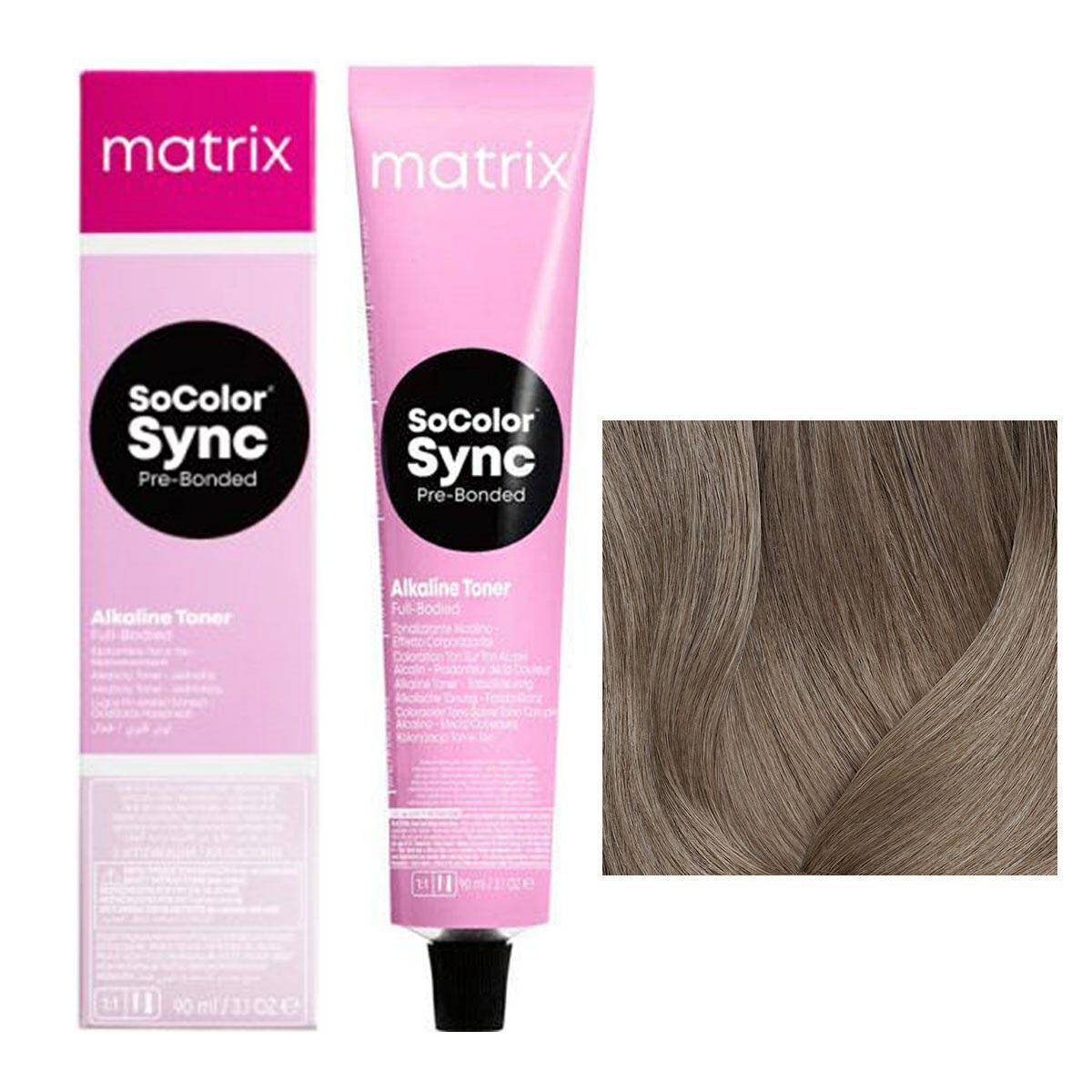 Matrix SoColor Sync Pre-Bonded Farba do włosów - 7NV Średni blond naturalny fiolet, półtrwała koloryzacja ton w ton 90ml