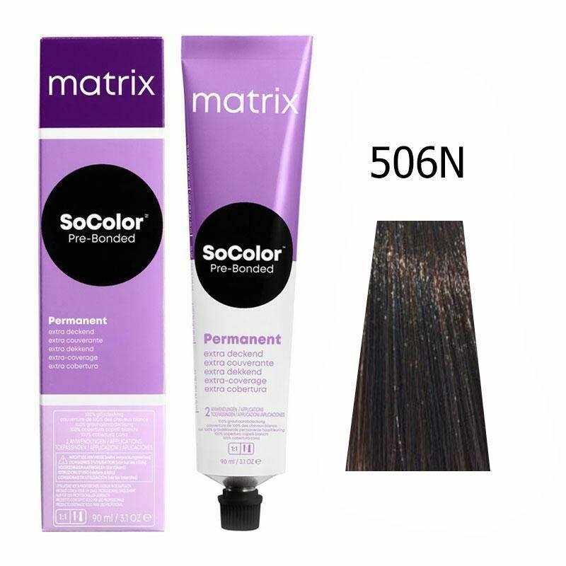 Matrix SoColor Pre-Bonded Extra Coverage 506N - Ciemny blond naturalny, trwała koloryzacja 90ml