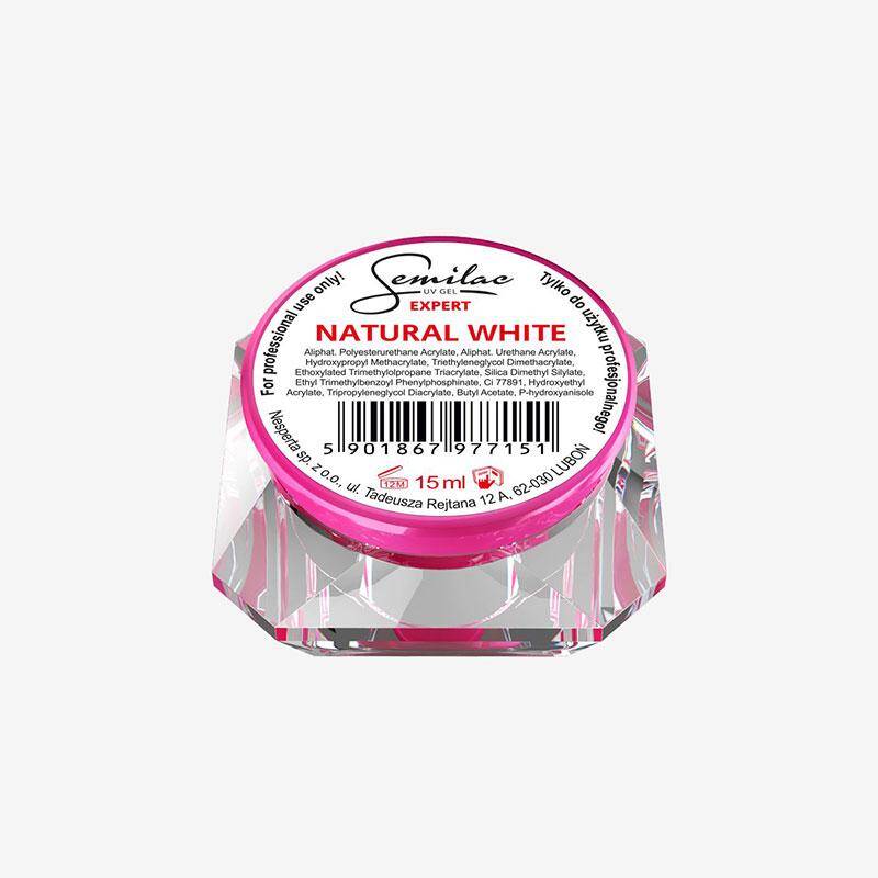 Semilac Gel Expert Natural White, Żel
