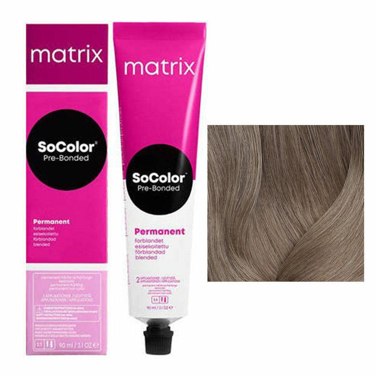 Matrix SoColor Pre-Bonded Farba do włosów - 6NA Ciemny blond z naturalnym refleksem popielatym, trwała koloryzacja 90ml