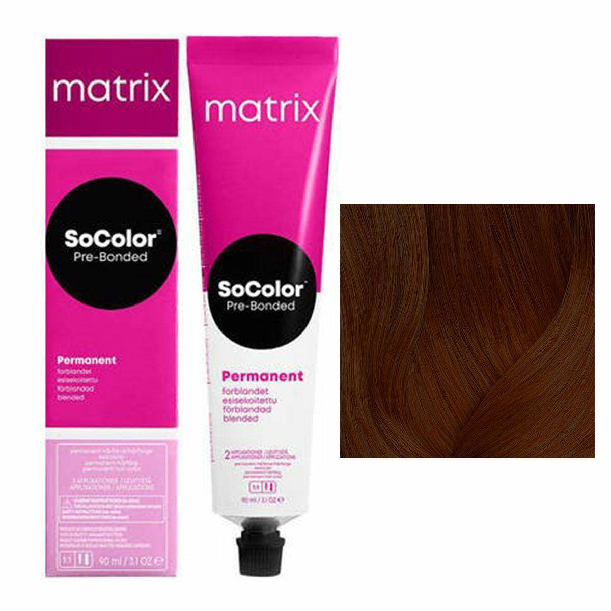 Matrix SoColor Pre-Bonded Farba do włosów - 5M Mokka jasny brąz, trwała koloryzacja 90ml