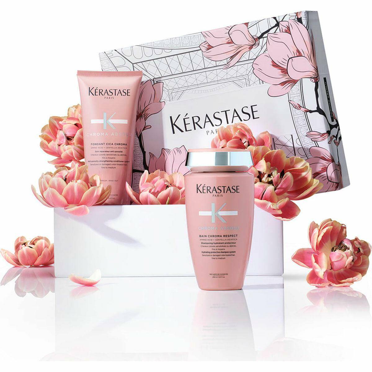 Kerastase Chroma Absolu Pielęgnacja do włosó koloryzowanych. Zestaw Kąpiel + Odżywka
