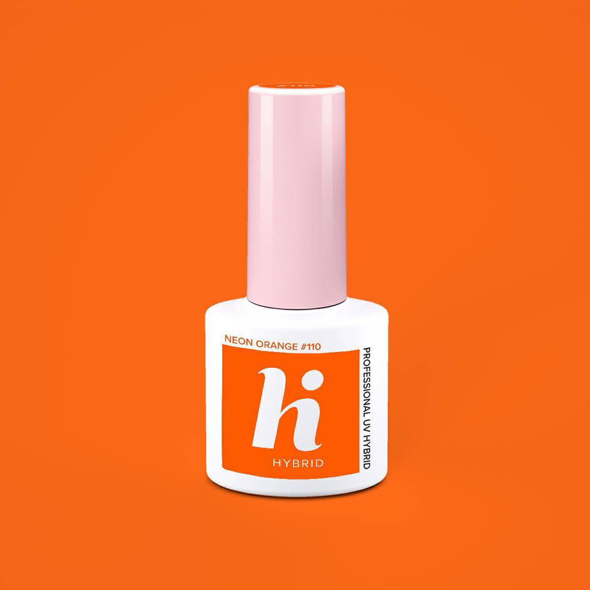 Hi hybrid Lakier hybrydowy - 110 Neon Orange 5ml ---