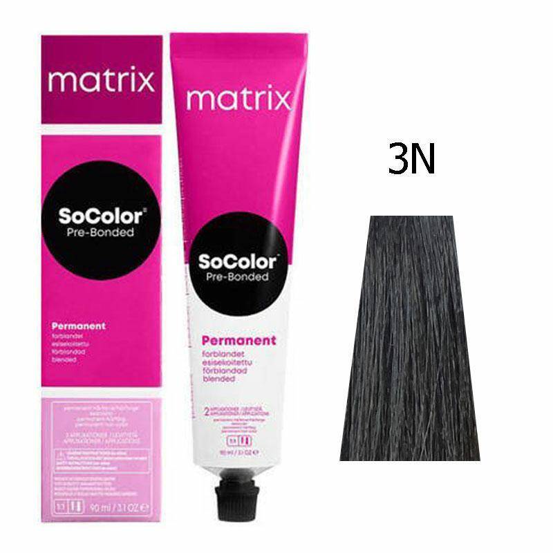 Matrix SoColor Pre-Bonded Farba do włosów - 3N Naturalny ciemny brąz, trwała koloryzacja 90ml