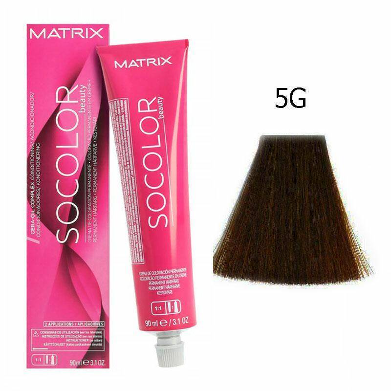 Matrix Socolor Beauty Farba do włosów - 5G Złoty jasny brąz, trwała koloryzacja 90ml