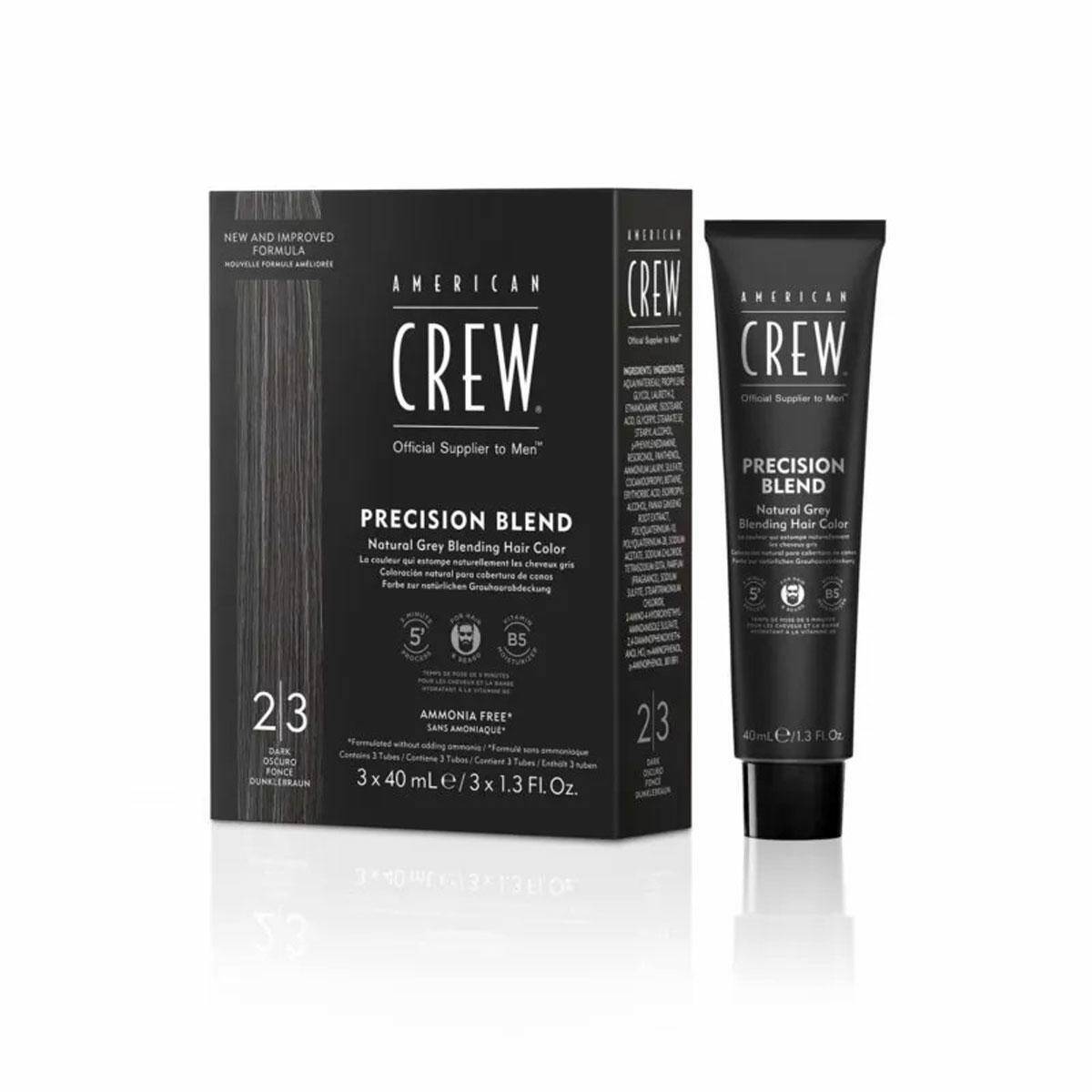 American Crew Precision Blend 2-3 Dark, repigmentacja siwych włosów 3x40ml