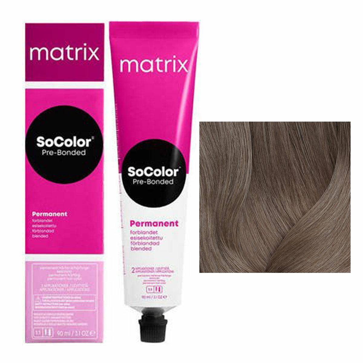 Matrix SoColor Pre-Bonded Farba do włosów - 7AV Średni blond popielato - fioletowy, trwała koloryzacja 90ml