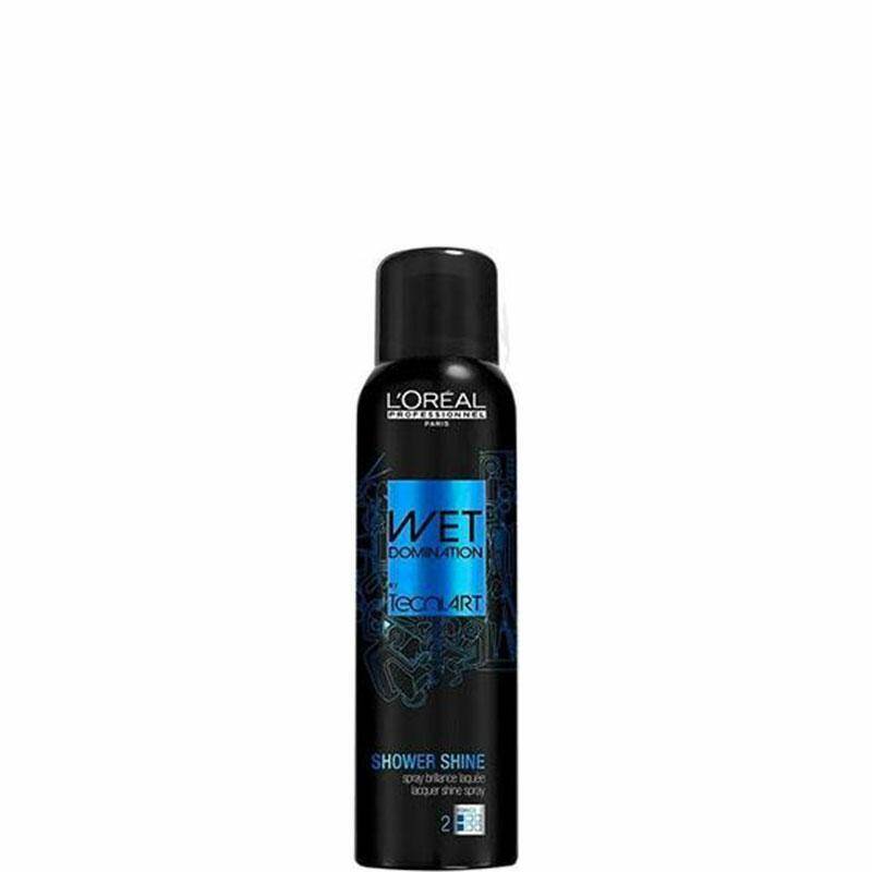 Loreal Tecni Art Shower Shine, Lakier w sprayu, efekt mokrych włosów 160ml