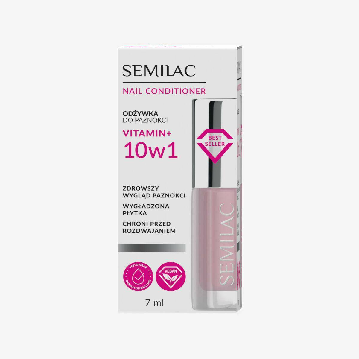 Semilac Nail conditioner, Odżywka do paznokci Vitamin+ 10in1 7ml