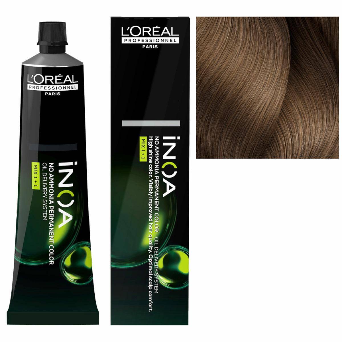 Loreal Inoa Farba do włosów bez amoniaku - 8.23 Jasny blond opalizujący złocisty 60g