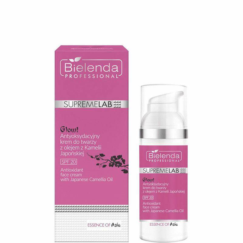 Bielenda Supremelab Essence of Asia Glow! Antyoksydacyjny krem do twarzy z olejem z Kamelii Japońskiej SPF 20 50ml