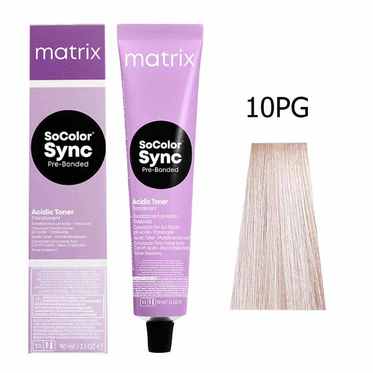 Matrix SoColor Sync Pre-Bonded Farba do włosów - 10PG Extra jasny blond perłowo - złocisty, półtrwała koloryzacja ton w ton 90ml