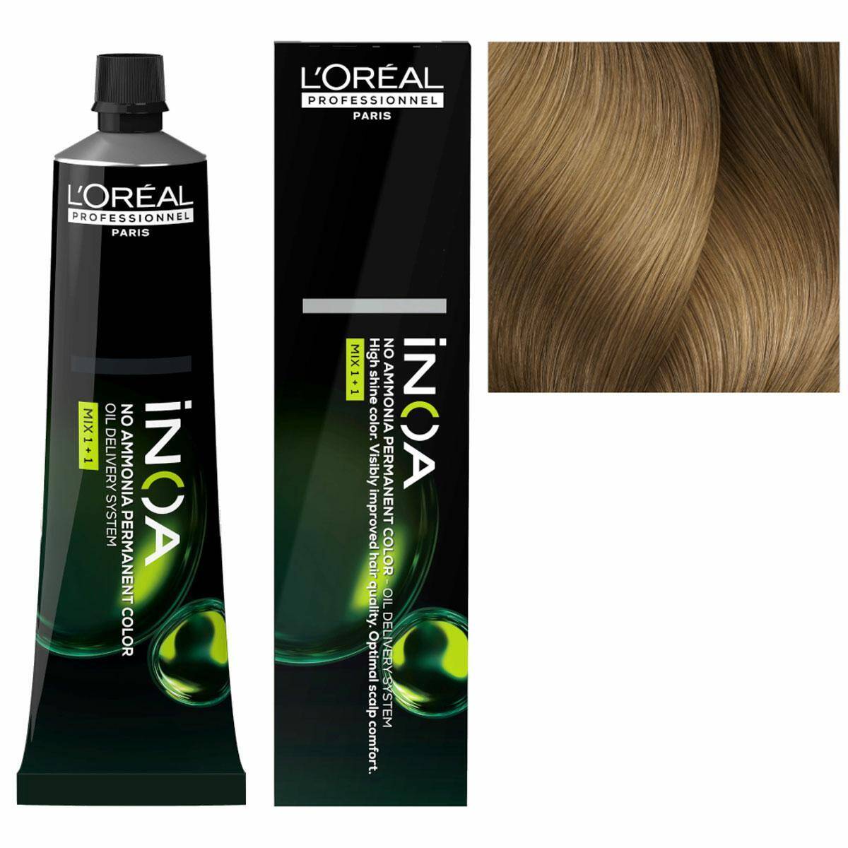 Loreal Inoa Farba do włosów bez amoniaku - 8.31 Jasny blond złocisto-popielaty 60g---