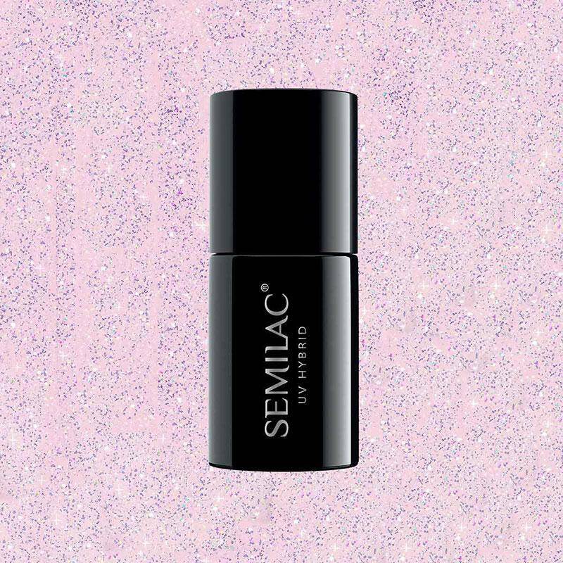 Semilac Wielofunkcyjna Baza Extend Care 5w1 - 806 Glitter Delicate Pink 7ml---