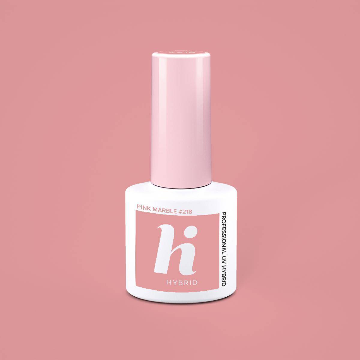 Hi hybrid Lakier hybrydowy - 218 Pink Marble 5ml