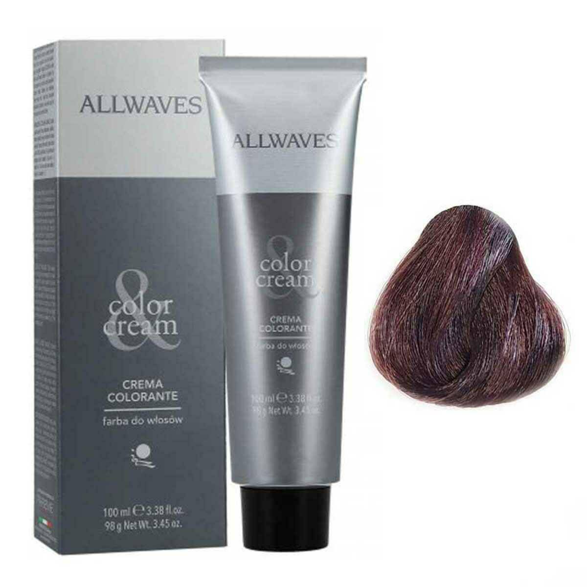 Allwaves Farba do włosów - 4.36 Kasztan, trwała koloryzacja 100ml