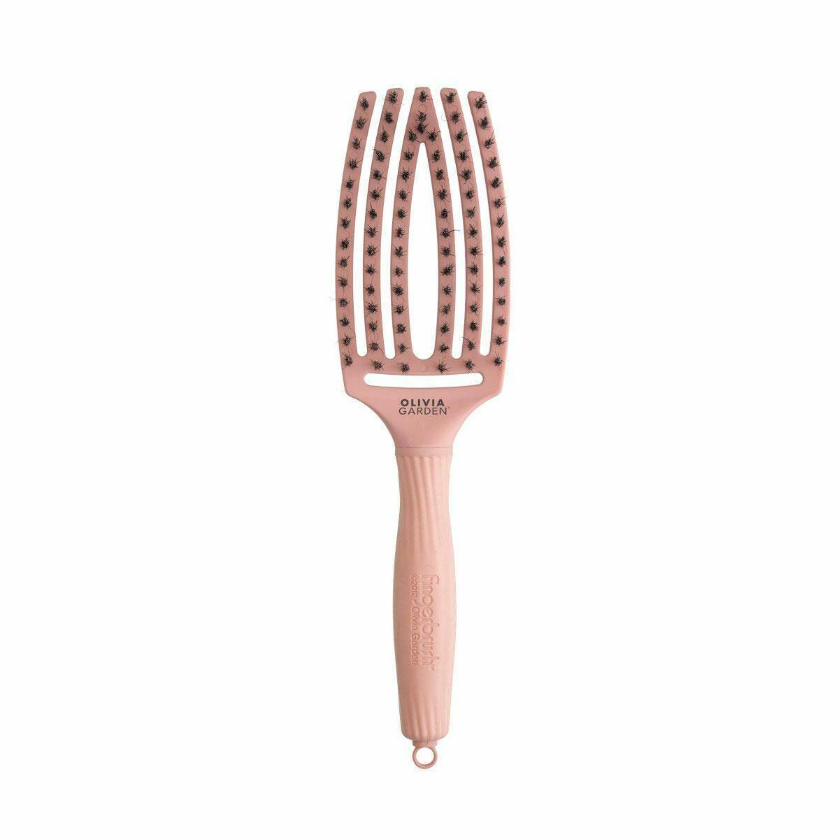 Olivia Garden Fingerbrush Clay, Szczotka do rozczesywania i masażu, włosie dzika - średnia