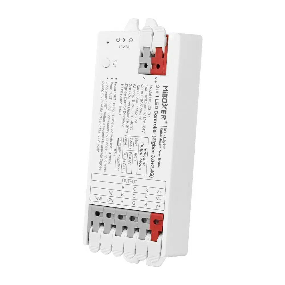 Kontroler MiBOXER E3-ZR RGB RGBW RGBCCT 3w1 ZIGBEE 12V-24V 12A Szybki Montaż