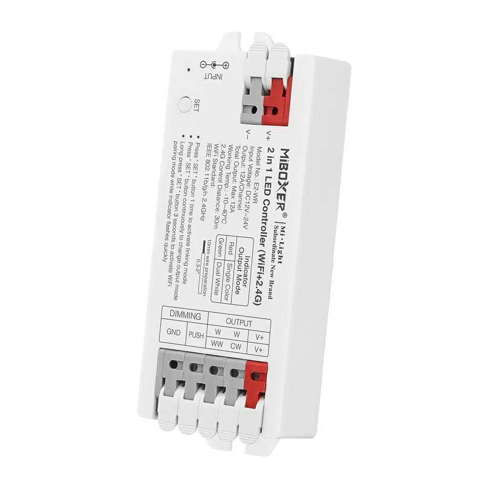 Kontroler MiBOXER E2-WR MONO CCT 2w1 WiFi 12V-24V 12A Szybki Montaż