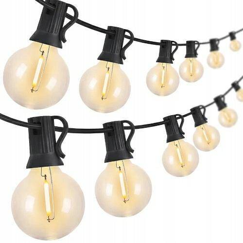 GIRLANDA LED G40 7,5m 25xE12 Komplet z Żarówkami 0,5W