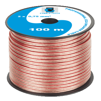 KABEL CCA 2x0,75mm 1METR BEZBARWNY