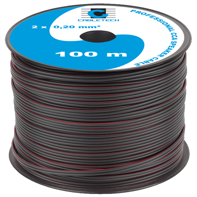 KABEL CCA 2x0,20mm 1METR czarny