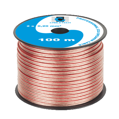 KABEL CCA 2x0,20mm 1METR BEZBARWNY