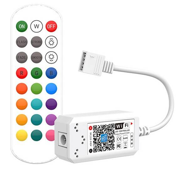 Sterownik Taśm LED RGB 144W WiFi Android iOS + Pilot RF Slim