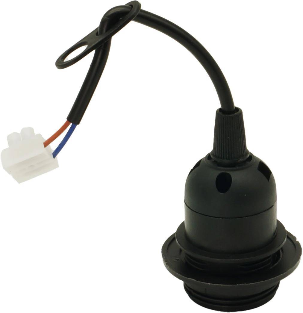 Black E27 socket with handle and cable