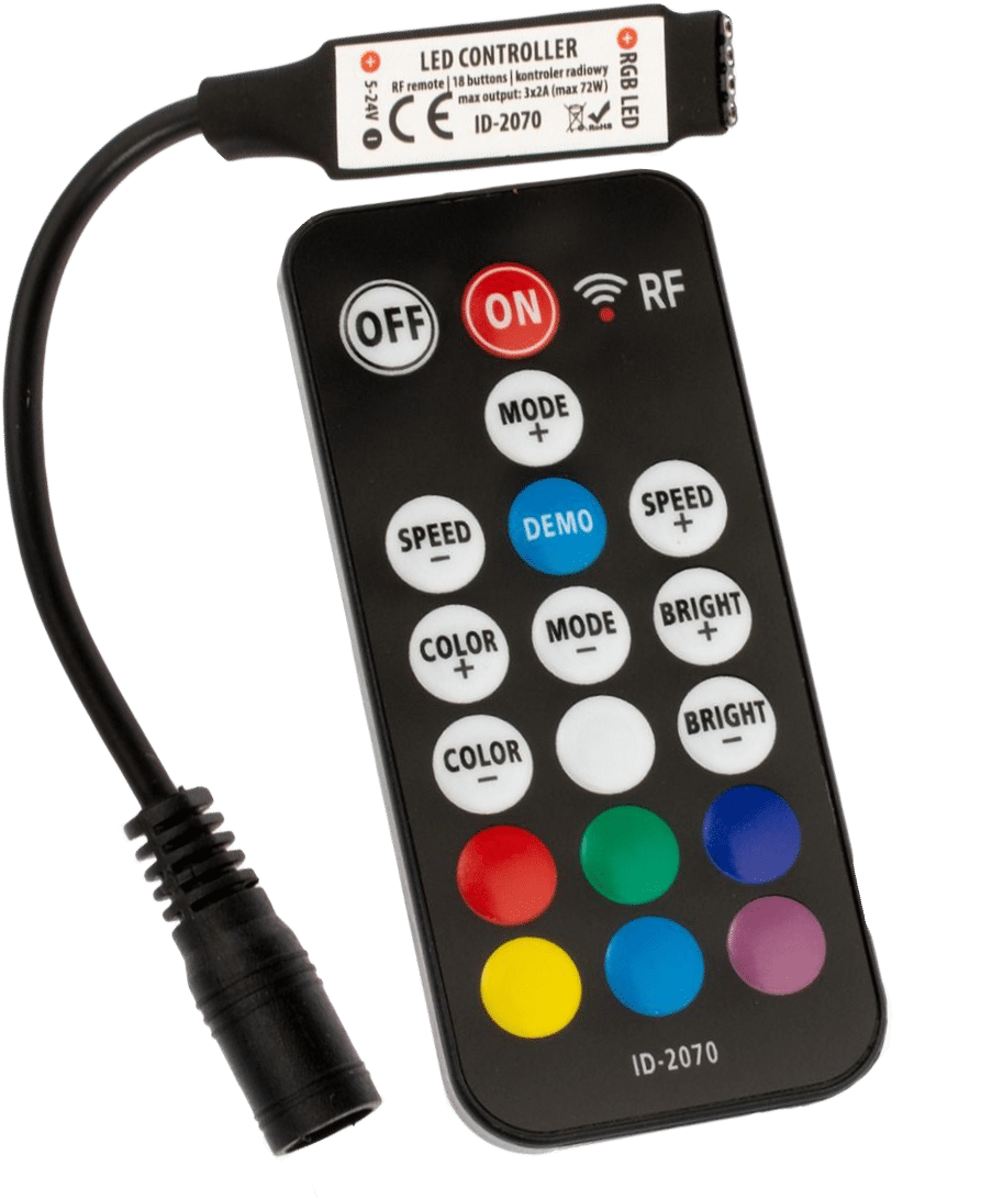 RF RGB Remote  Controller 18 buttons, 72W