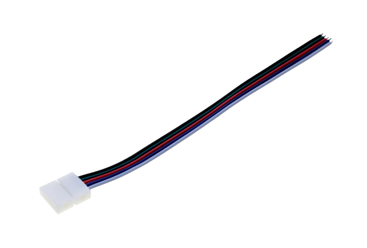 Złączka jednostronna 10 mm RGBW z przew.