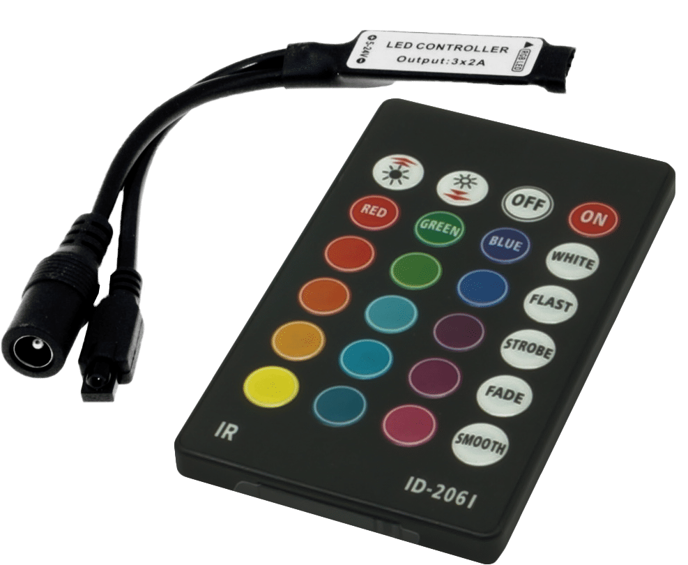 Sterownik IR RGB 24 przyciski 72W mini