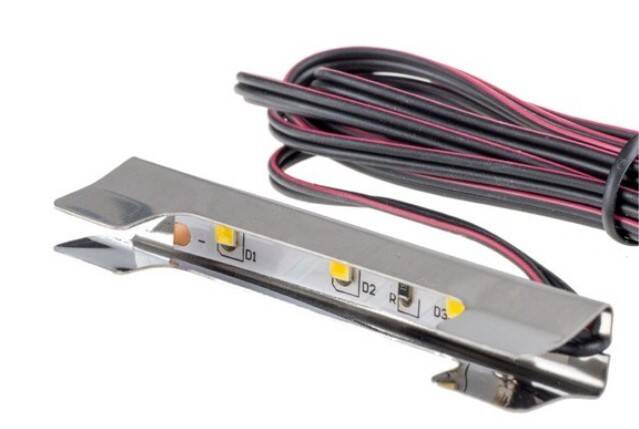 LED clip for glass shelves 12V DC 6500K
