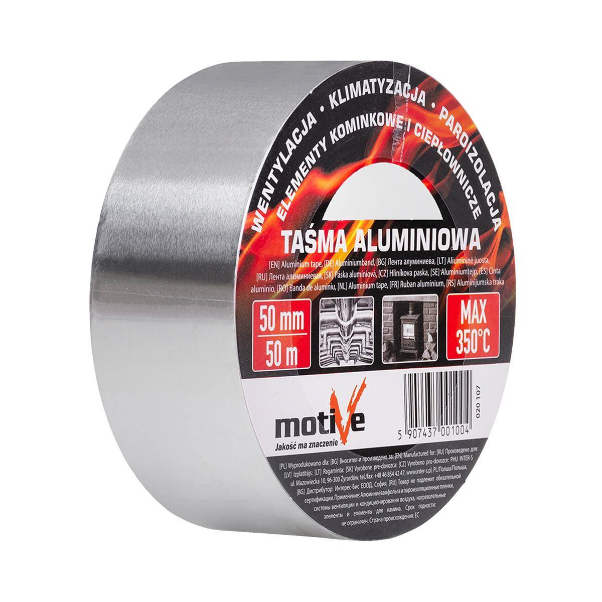 Aluminium tape 350°C 50mm/50m